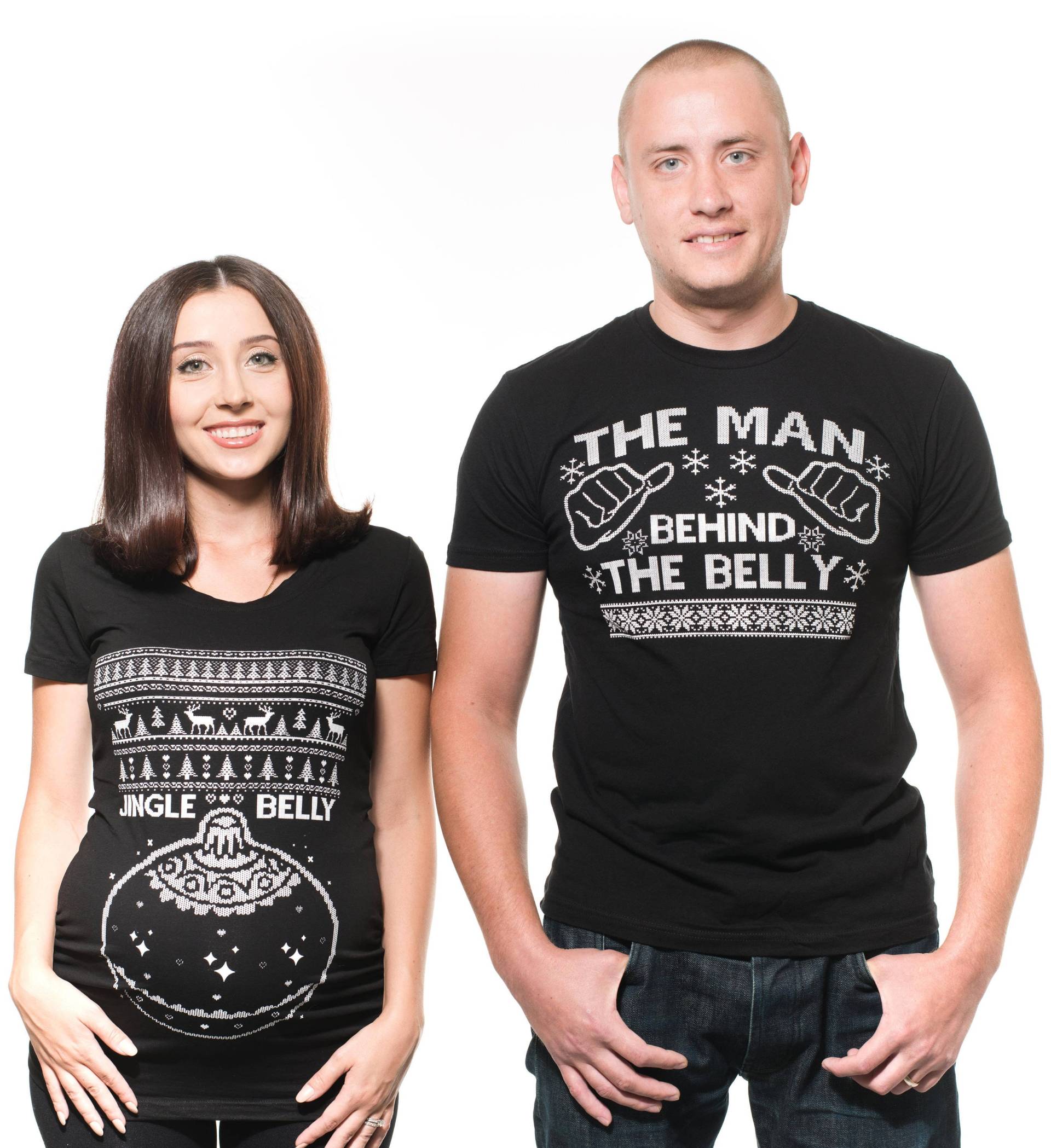 Weihnachten Mutterschaft, Schwangerschaft Ankündigung, Paare, Mutterschaft Shirts, T-Shirts, Shirts von artsyfartsytees