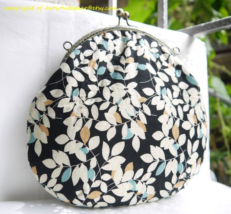 Kuss Lock Frame Frauen Messenger Geldbörsen Kupplung-Make-Up, Abendtasche, Handy Tasche, White Blue Tree Branch von artwhitepear