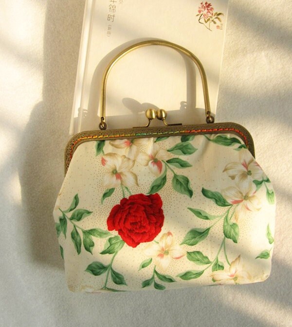 Rose Messing Kisslock Geldbörse, Rahmen Armband, Tasche, Brautjungfer Geschenk, Frauenhandtasche Rose Messing Kisslock Geldbörse, Rahmen Armband, Tasche, Brautjungfer Geschenk, Frauenhandtasche von artwhitepear