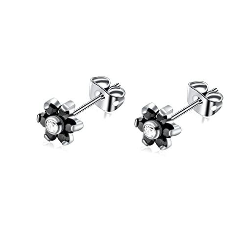 Titan Zirkonia CZ Ohrstecker, hypoallergen klassische Ohrringe für Damen Mädchen Knorpelohrringe Empfindliche Ohren (2 Stück) von arvinpiercing