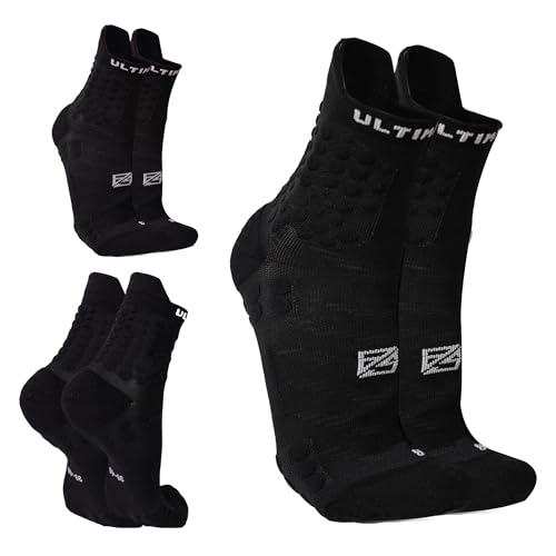 as ULTIMATE Flow - 3 Paar Laufsocken & Sportsocken für Damen & Herren, compression socks für Running & Laufen schwarz von as ULTIMATE