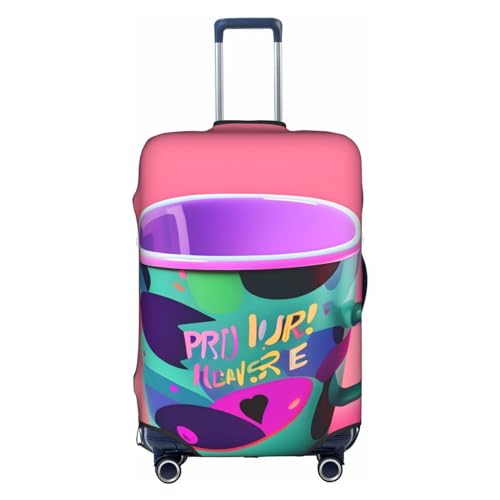 Gepäckabdeckung mit 90er-Jahre-Cup-Design-Aufdruck, Kofferschutz, Reisekoffer-Abdeckung für Kinder und Erwachsene, passend für 18-32 Zoll von asbwuo