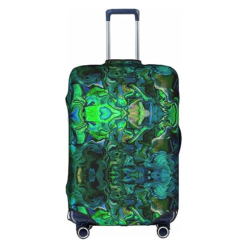 Gepäckabdeckung mit Abalone-Perlmutt-Print, Kofferschutz, Reisekoffer-Abdeckung für Kinder und Erwachsene, passend für 18-32 Zoll von asbwuo