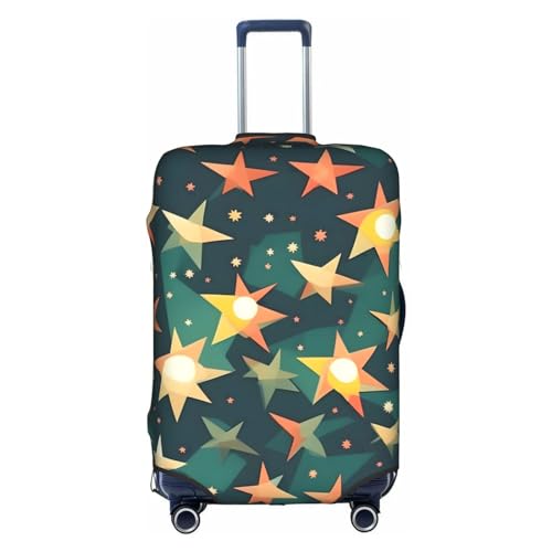 Gepäckabdeckung mit Atomic Stars-Retro-Muster, Bedruckt, Kofferschutz, Reisekoffer-Abdeckung für Kinder und Erwachsene, passend für 18–32 Zoll von asbwuo