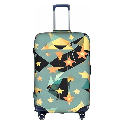 Gepäckabdeckung mit Atomic Stars-Retro-Musterdruck, Kofferschutz, Reisekofferabdeckung für Kinder und Erwachsene, passend für 18-32 Zoll von asbwuo