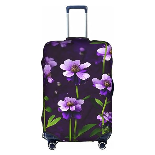 Gepäckabdeckung mit Blumenmuster, Kofferschutz, Reisekofferabdeckung für Kinder und Erwachsene, passend für 18-32 Zoll von asbwuo