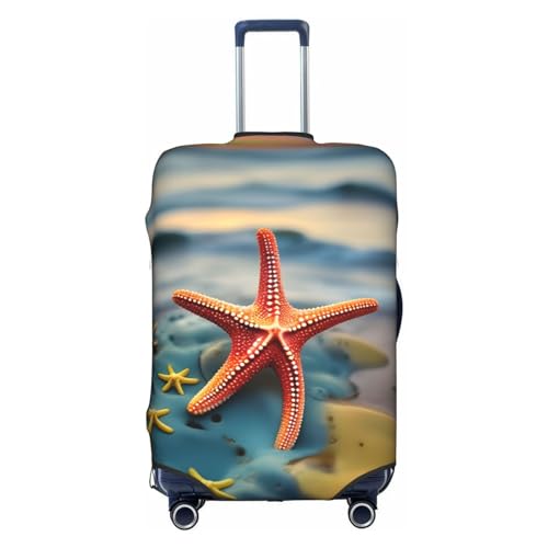 Gepäckabdeckung mit Buntem -Print, Kofferschutz, Reisekoffer-Abdeckung für Kinder und Erwachsene, passend für 18-32 Zoll von asbwuo