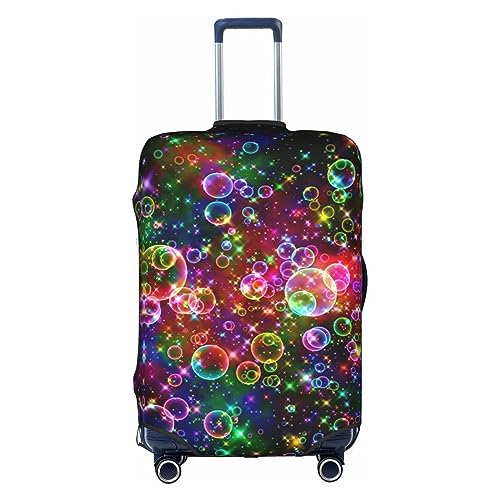 Gepäckabdeckung mit Buntem Regenbogen-Sternen-Print, Kofferschutz, Reisekoffer-Abdeckung für Kinder und Erwachsene, passend für 18-32 Zoll von asbwuo