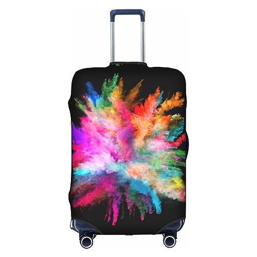 Gepäckabdeckung mit Farbexplosionsdruck, Kofferschutz, Reisekofferabdeckung für Kinder und Erwachsene, passend für 18-32 Zoll von asbwuo