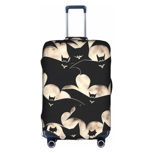 Gepäckabdeckung mit Fledermaus-Print, Kofferschutz, Reisekoffer-Abdeckung für Kinder und Erwachsene, passend für 18-32 Zoll von asbwuo