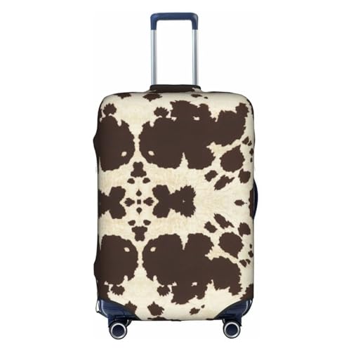 Gepäckabdeckung mit Kuhfell-Print, Kofferschutz, Reisekoffer-Abdeckung für Kinder und Erwachsene, passend für 18-32 Zoll von asbwuo