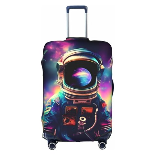 Gepäckabdeckung mit Spaceperson-Galaxy-Trippy-Print, Kofferschutz, Reisekoffer-Abdeckung für Kinder und Erwachsene, passend für 18-32 Zoll von asbwuo