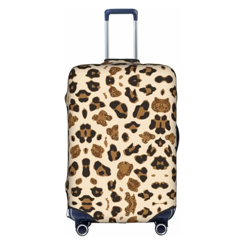 Gepäckabdeckung mit Tier-Leoparden-Print, Kofferschutz, Reisekoffer-Abdeckung für Kinder und Erwachsene, passend für 18-32 Zoll von asbwuo