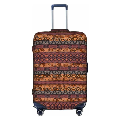Gepäckabdeckung mit afrikanischem Schlammtuch und Stammesdruck, Kofferschutz, Reisekofferabdeckung für Kinder und Erwachsene, passend für 18–32 Zoll von asbwuo