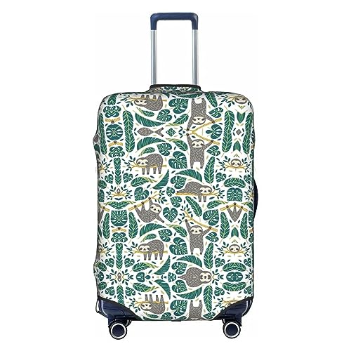 Gepäckabdeckung mit bezauberndem Faultier-Aufdruck, Kofferschutz, Reisekoffer-Abdeckung für Kinder und Erwachsene, passend für 18-32 Zoll von asbwuo