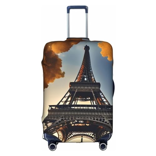 Gepäckabdeckung mit wunderschönem Eiffelturm-Paris-Aufdruck, Kofferschutz, Reisekofferabdeckung für Kinder und Erwachsene, passend für 18-32 Zoll von asbwuo