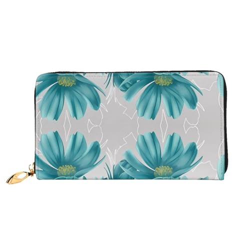 asbwuo Blaugrün-graue und weiße Lederbrieftasche mit Blumenmuster für Herren, schmale zweifach gefaltete Brieftasche mit durchgehendem Druckdesign, sicherer Reißverschluss, RFID-blockierend asbwuo Blaugrün-graue und weiße Lederbrieftasche mit Blumenmuster für Herren, schmale zweifach gefaltete Brieftasche mit durchgehendem Druckdesign, sicherer Reißverschluss, RFID-blockierend von asbwuo