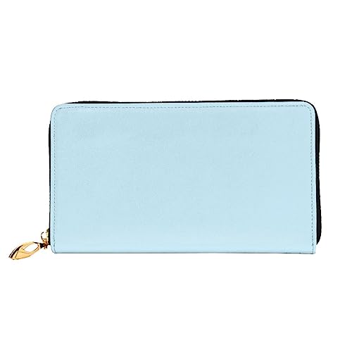 Kleine, einfarbige Lederbrieftasche mit frischem Aufdruck für Herren, schmale zweifach gefaltete Brieftasche mit durchgehendem Aufdruck, sicherer Reißverschluss, RFID-Blockierung von asbwuo