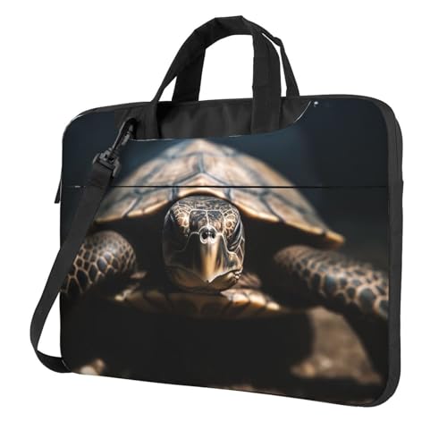 asbwuo Laptop-Umhängetasche für Herren und Damen, wasserdichte Aktentasche, Messenger Bag, Tierschildkröte, Laptop-Hülle mit Riemengriff von asbwuo