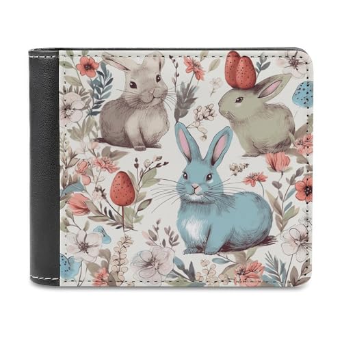 asbwuo PU-Geldbörse für Herren, personalisierte Kartenhalter-Geldbörse, lustige Blumen, Hasen, Vögel, Druck, Herren-Geldbörsen für Arbeit, Reisen und den täglichen Gebrauch asbwuo PU-Geldbörse für Herren, personalisierte Kartenhalter-Geldbörse, lustige Blumen, Hasen, Vögel, Druck, Herren-Geldbörsen für Arbeit, Reisen und den täglichen Gebrauch von asbwuo