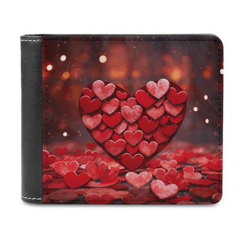 asbwuo PU-Geldbörse für Herren, personalisierte Kartenhalter-Geldbörse mit lustigem RedHearts-Print, Herren-Geldbörsen für Arbeit, Reisen und den täglichen Gebrauch asbwuo PU-Geldbörse für Herren, personalisierte Kartenhalter-Geldbörse mit lustigem RedHearts-Print, Herren-Geldbörsen für Arbeit, Reisen und den täglichen Gebrauch von asbwuo