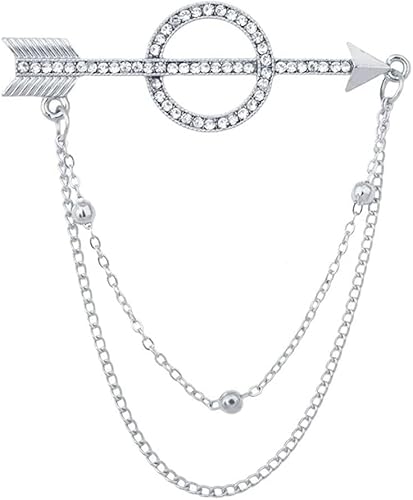 Brosche Strass Kristall Quaste Kette Anstecknadel Anzug Schmuck Broschen Für Damen Herren Accessoires (E) von asdchZen