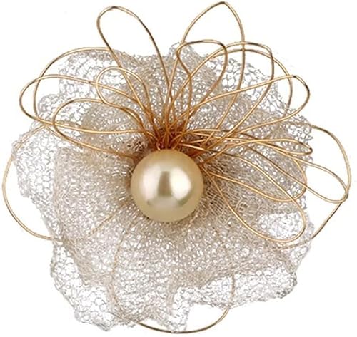 Brosche Weibliches Sommerkleid Handgemachte Netzblumennadel Dekorative Corsage Knopfnadel (5,5 * 5,3 Cm) von asdchZen