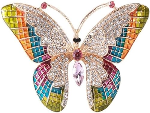Exquisite Zirkon Bunte Schmetterling Brosche Multi-Color Damen Temperament Bankett Brosche Schmuck Geschenk von asdchZen