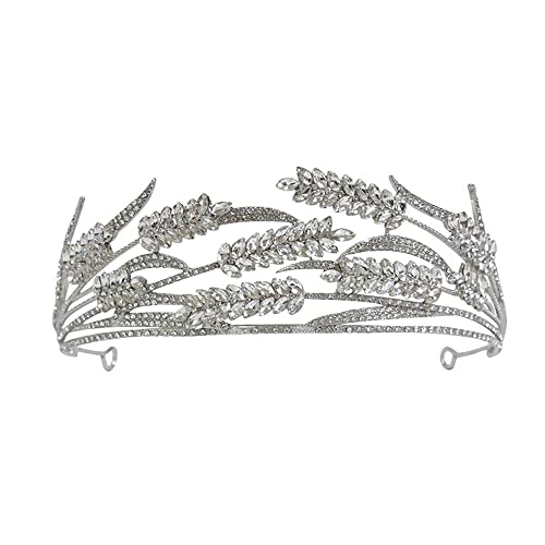 Haarkronen für Damen, luxuriös, Kristallmaserung, Hochzeit, Brautschmuck, Tiara, Krone für Frauen, Strass, Abschlussball, Diadem Haarschmuck, Hochzeits-Haarschmuck von asdchZen