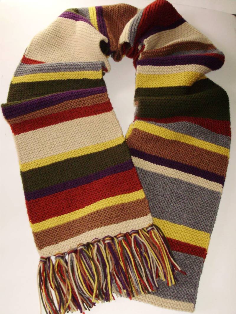 Staffel 16-17 Doctor Who Acryl Schal Hand Gestrickt Garter Stitch Vierter Doktor Typ Cosplay Made2Order 4Th Dr von ashleesknits