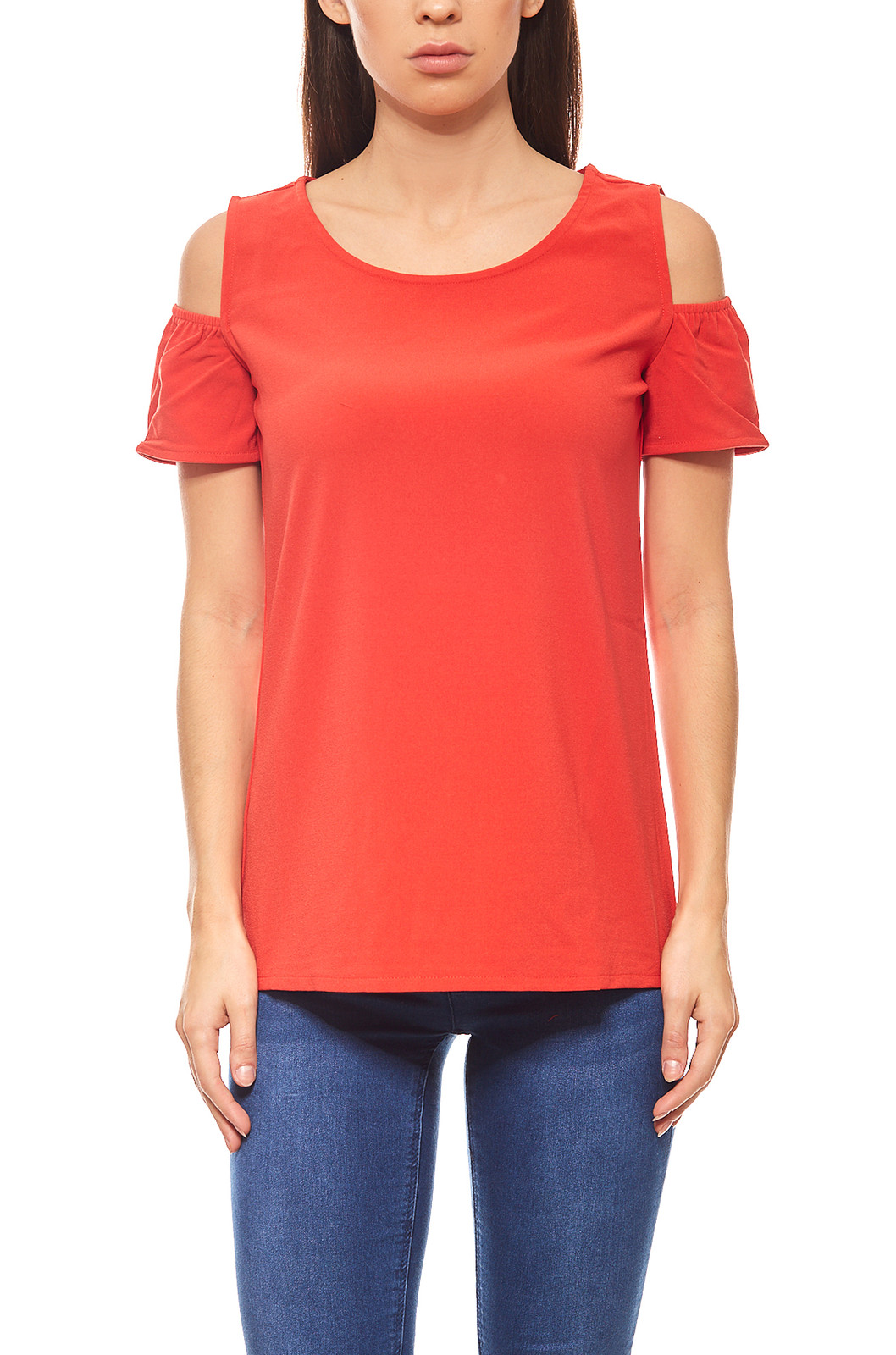 ashley brooke Bluse Damen Carmenbluse Shirt Slim Fit Rot von ashley brooke by heine