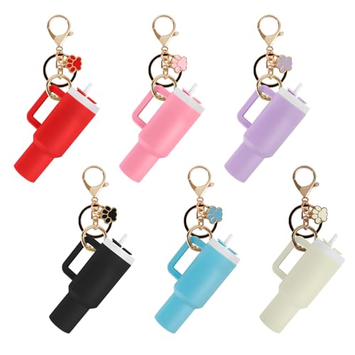 Aspire 6PCS Mini Tumbler -Schlüsselanhänger mit unterschiedlichem Charme, niedliche Tassenzubehör, Geldbeutel -Handtaschen -Rucksack -Charme für Lippenbalsam Aspire 6PCS Mini Tumbler -Schlüsselanhänger mit unterschiedlichem Charme, niedliche Tassenzubehör, Geldbeutel -Handtaschen -Rucksack -Charme für Lippenbalsam von aspire