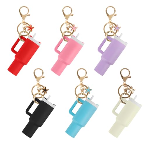 Aspire 6PCS Mini Tumbler -Schlüsselanhänger mit unterschiedlichem Charme, niedliche Tassenzubehör, Geldbeutel -Handtaschen -Rucksack -Charme für Lippenbalsam Aspire 6PCS Mini Tumbler -Schlüsselanhänger mit unterschiedlichem Charme, niedliche Tassenzubehör, Geldbeutel -Handtaschen -Rucksack -Charme für Lippenbalsam von aspire