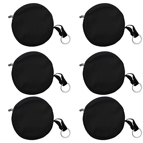 Aspire 6er-Pack runde Schlüsselanhänger-Beutel, Münzgeldbörsen und Ohrhörer-Beutel aus Baumwoll-Canvas, 4 Zoll Aspire 6er-Pack runde Schlüsselanhänger-Beutel, Münzgeldbörsen und Ohrhörer-Beutel aus Baumwoll-Canvas, 4 Zoll von aspire