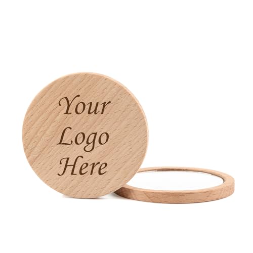 Aspire Runder Taschenspiegel aus Holz, tragbarer Kosmetikspiegel für Reisen, Geschenk, Firmenmarke Aspire Runder Taschenspiegel aus Holz, tragbarer Kosmetikspiegel für Reisen, Geschenk, Firmenmarke von aspire