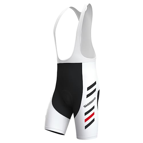 assocauicy Fahrrad TräGerhose Bib Shorts Herren,Anti-Rutsch Radlerhose Gepolstert Schnell Trocknend Atmungsaktiv Mit Taschen von assocauicy
