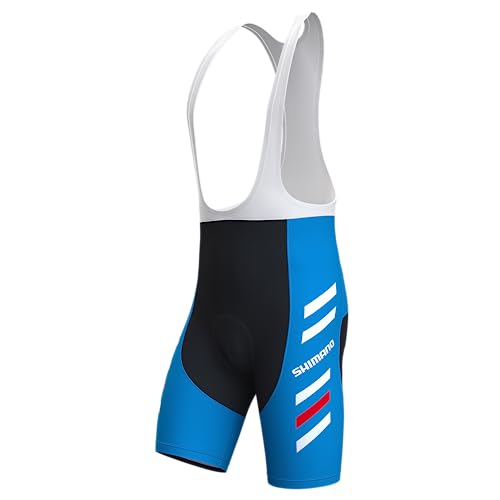 assocauicy Fahrrad TräGerhose Bib Shorts Herren,Anti-Rutsch Radlerhose Gepolstert Schnell Trocknend Atmungsaktiv Mit Taschen von assocauicy