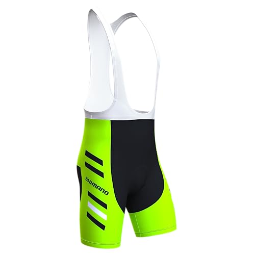 assocauicy Fahrrad TräGerhose Bib Shorts Herren,Anti-Rutsch Radlerhose Gepolstert Schnell Trocknend Atmungsaktiv Mit Taschen von assocauicy