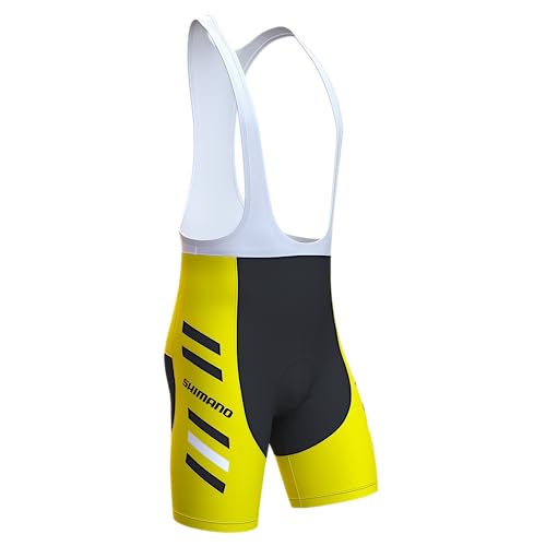 assocauicy Fahrrad TräGerhose Bib Shorts Herren,Anti-Rutsch Radlerhose Gepolstert Schnell Trocknend Atmungsaktiv Mit Taschen von assocauicy