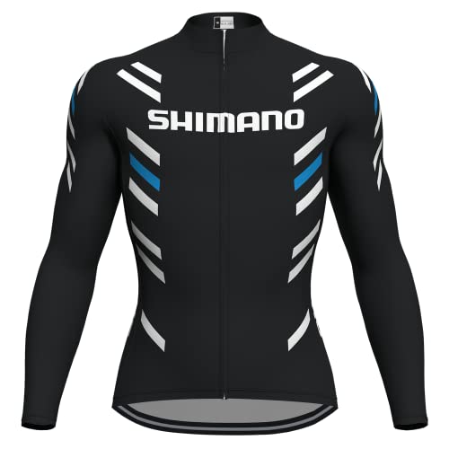 assocauicy Fahrradtrikot Herren Langarm Atmungsaktiv & Schnell Trocknend Mit Reißverschluss Taschen von assocauicy