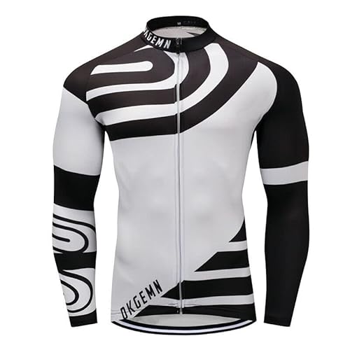 assocauicy Fahrradtrikot Herren Langarm Mit Fleece Atmungsaktiv & Schnell Trocknend Windbrecher Mit Reißverschluss Taschen von assocauicy