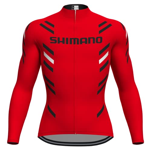 assocauicy Fahrradtrikot Herren Langarm Mit Fleece Atmungsaktiv & Schnell Trocknend Windbrecher Mit Reißverschluss Taschen von assocauicy