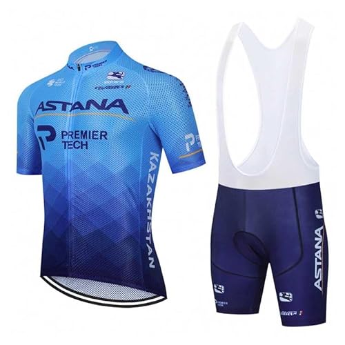 assocauicy Herren Kurzarm Fahrrad Trikot Set,Atmungsaktiv Schnell Trocknend Radtrikot Mit 4d Gel Gepolsterten Shorts Fahrradbekleidung Set von assocauicy