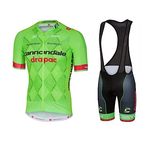 assocauicy Herren Fahrradbekleidung Set,Atmungsaktiv Schnelltrocknend Kurzarm Trikot Radhose Mit 3D Sitzpolster von assocauicy