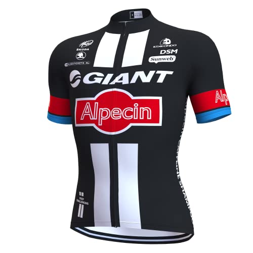 assocauicy Herren Fahrradtrikot Kurzarm Hochleistungs-Rennradtrikot Atmungsaktiv Radtrikot Radsportbekleidung mit 3 Taschen von assocauicy