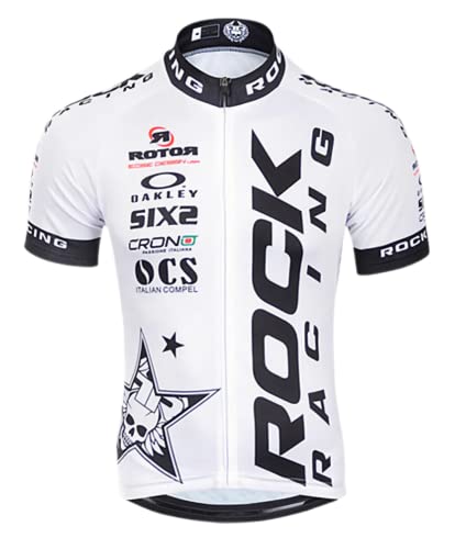 assocauicy Herren Fahrradtrikot Kurzarm Hochleistungs-Rennradtrikot Atmungsaktiv Radtrikot Radsportbekleidung mit 3 Taschen von assocauicy