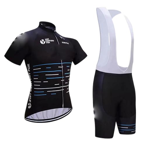 assocauicy Herren Fahrradtrikot Set Kurzarm Atmungsaktives Rennrad Trikot mit 4D-Gel-Polster Kompression Radsportbekleidung von assocauicy