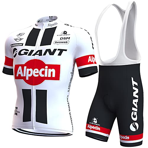 assocauicy Herren Kurzarm Fahrrad Trikot Set,Atmungsaktiv Schnell Trocknend Radtrikot Mit 4d Gel Gepolsterten Shorts Fahrradbekleidung Set FüR Mtb von assocauicy
