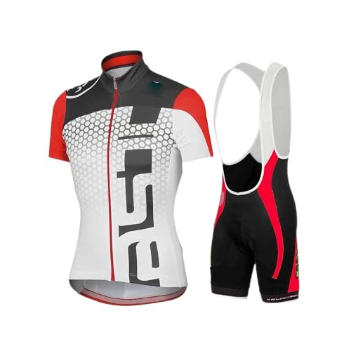 assocauicy Herren Kurzarm Fahrrad Trikot Set,Atmungsaktiv Schnell Trocknend Radtrikot Mit 4d Gel Gepolsterten Shorts Fahrradbekleidung Set von assocauicy