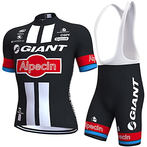 assocauicy Herren Kurzarm Fahrrad Trikot Set,Atmungsaktiv Schnell Trocknend Radtrikot Mit 4d Gel Gepolsterten Shorts Fahrradbekleidung Set von assocauicy